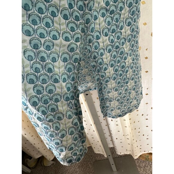 Vishnu Khan Market Women's Semi Sheer Medallion Peacock Like Pattern Tank Top M - Picture 4 of 5